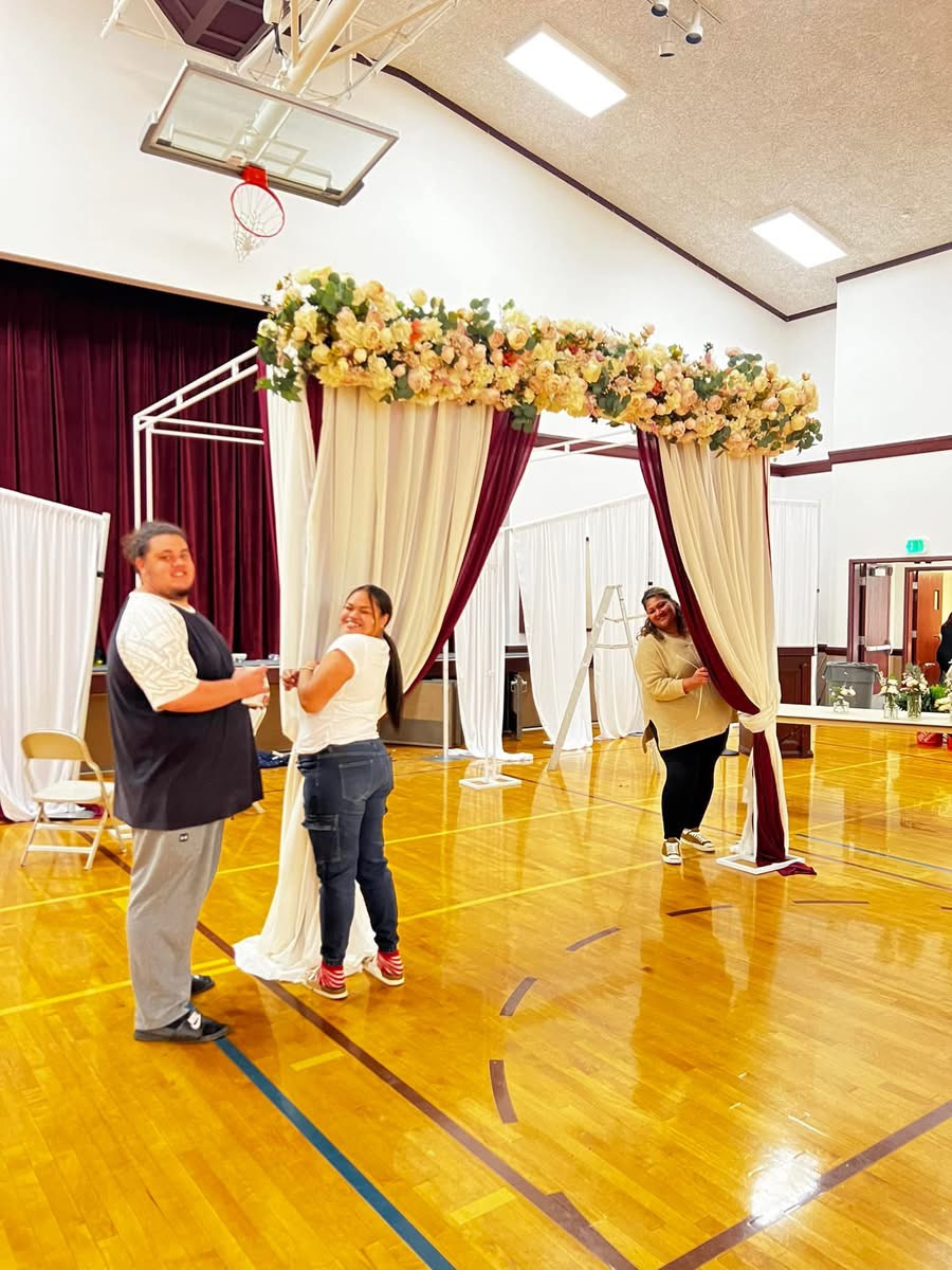 Floral canopy setup