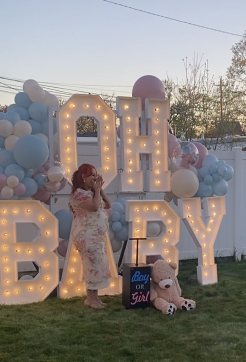 Oh Baby marquee and balloon celebration