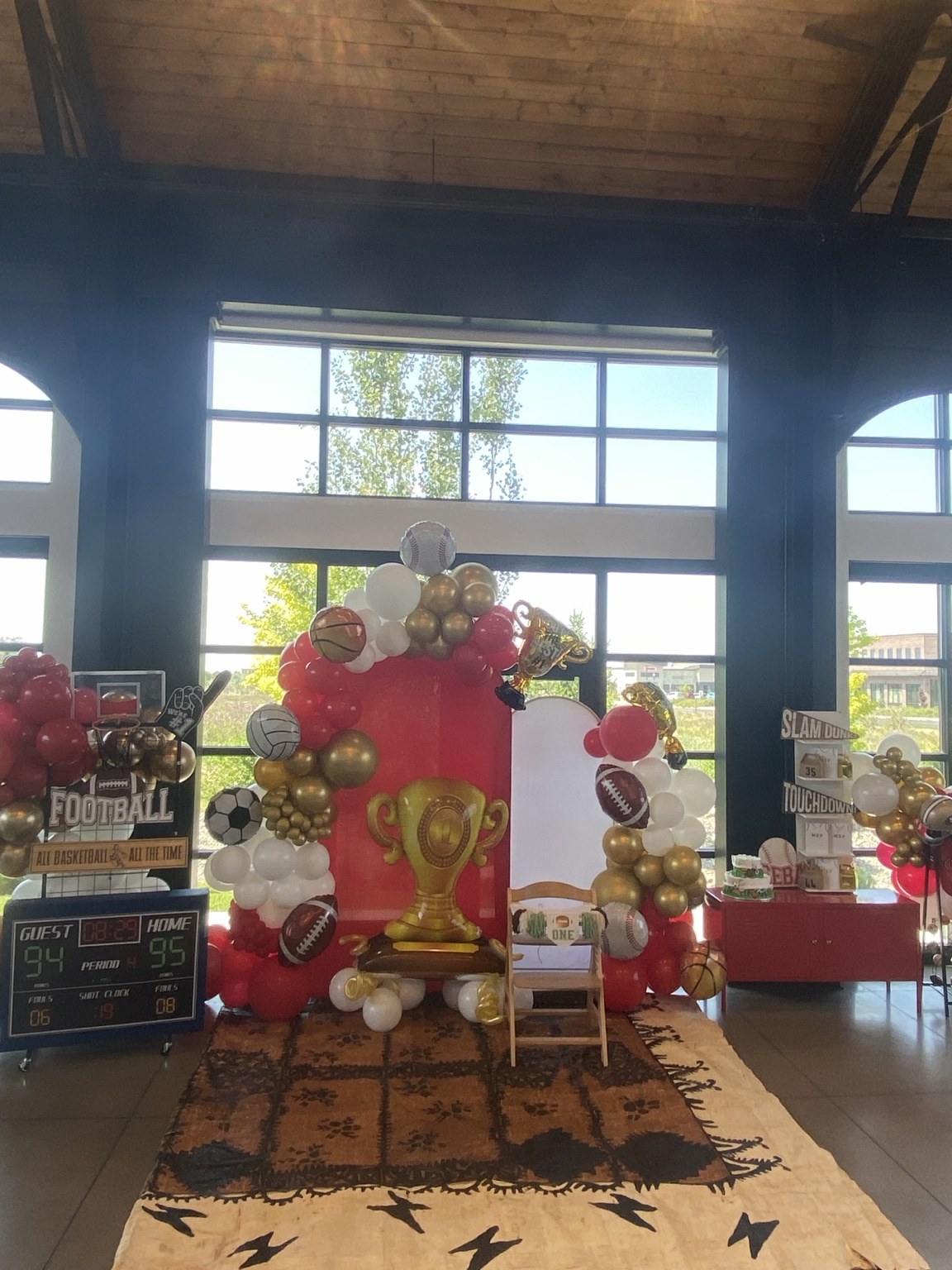 Sports birthday backdrop